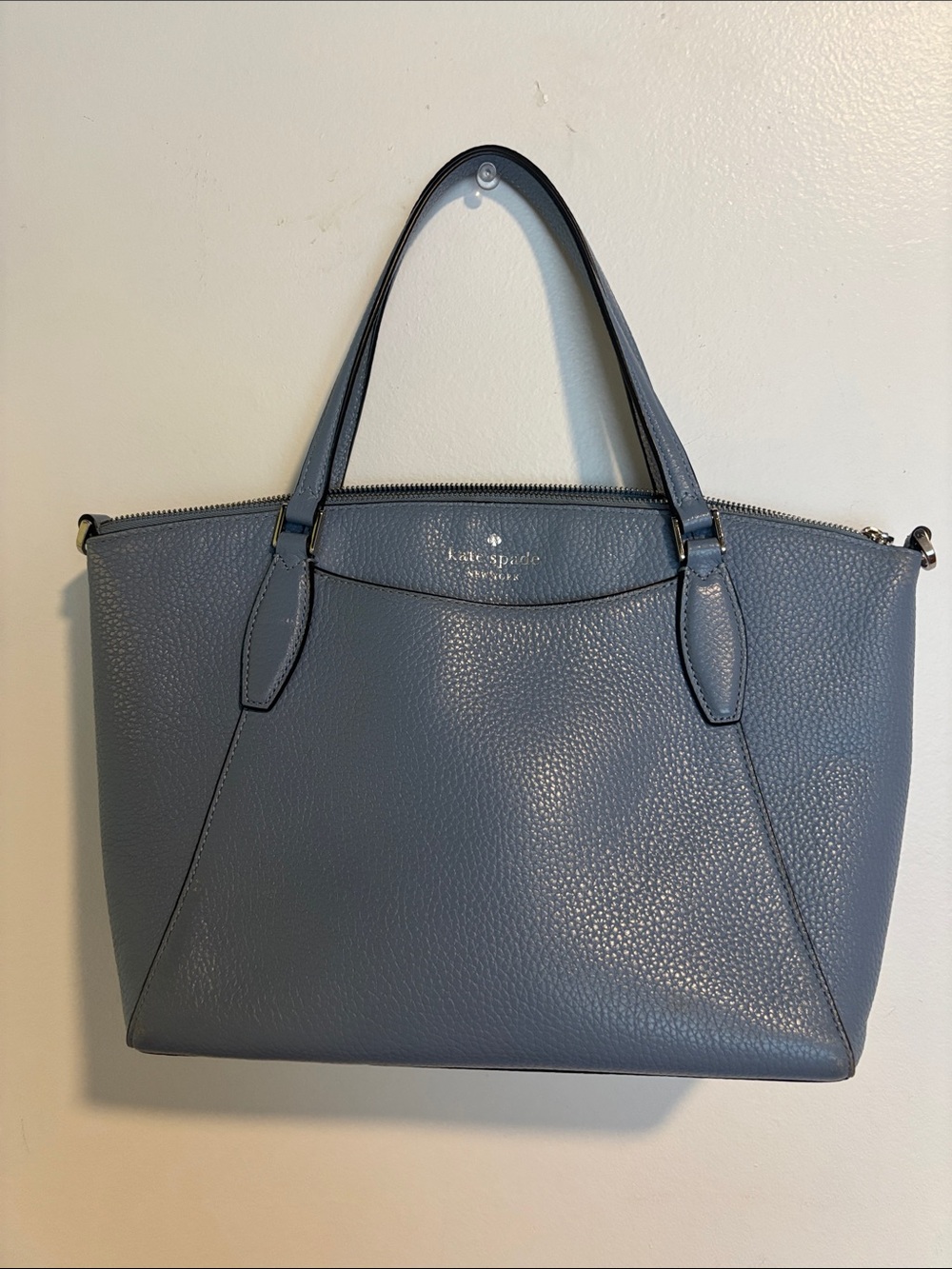 kate spade Slate Blue Pebbled Leather Tote